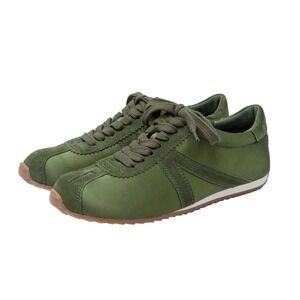 Linea Paolo Kova Low Profile Lace Up Fashion Sneaker Size 8.5 M Pine Green